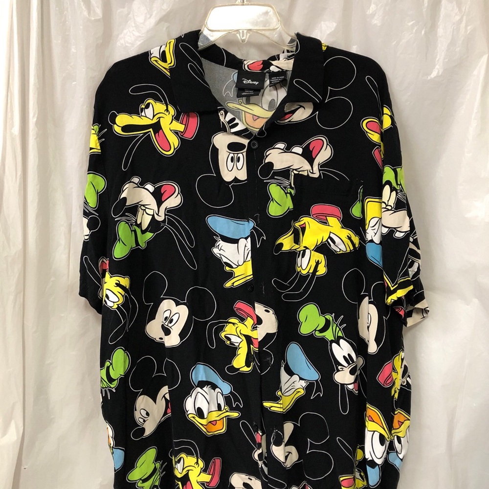 Disney Men's Black Shirt with Cartoon Characters - Picture 4 of 6